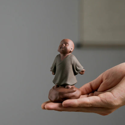 Ceramic Small Monk Tea Pet Tea Table Decoration Tea Set Tea Table Decoration