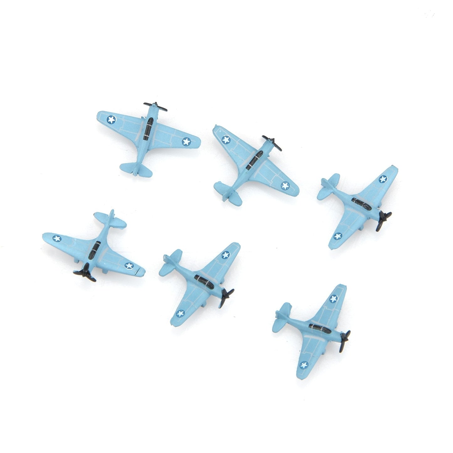 6PCS/Set 1cm 1/1000 US Aircraft Carrier TBD High Simulation Plane Model A
