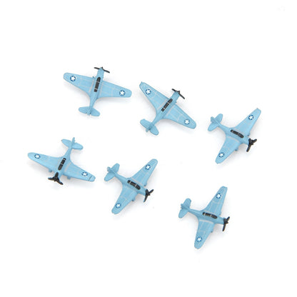 6PCS/Set 1cm 1/1000 US Aircraft Carrier TBD High Simulation Plane Model A