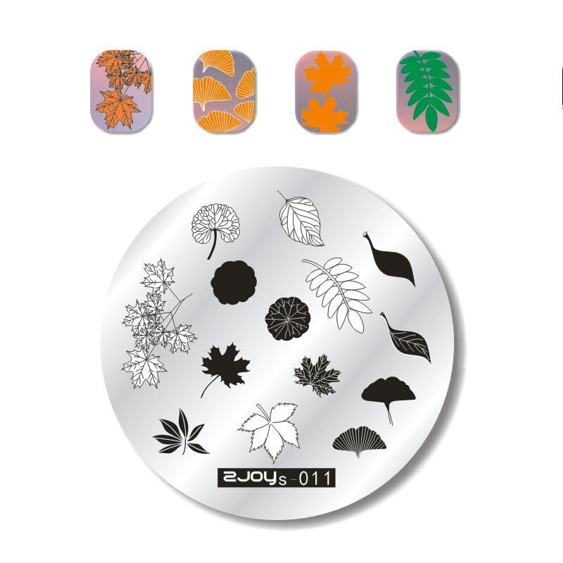 Nail Art Tools Stamping Stainless Steel Designs Shiny Pattern Stencils 5.5x5.5cm