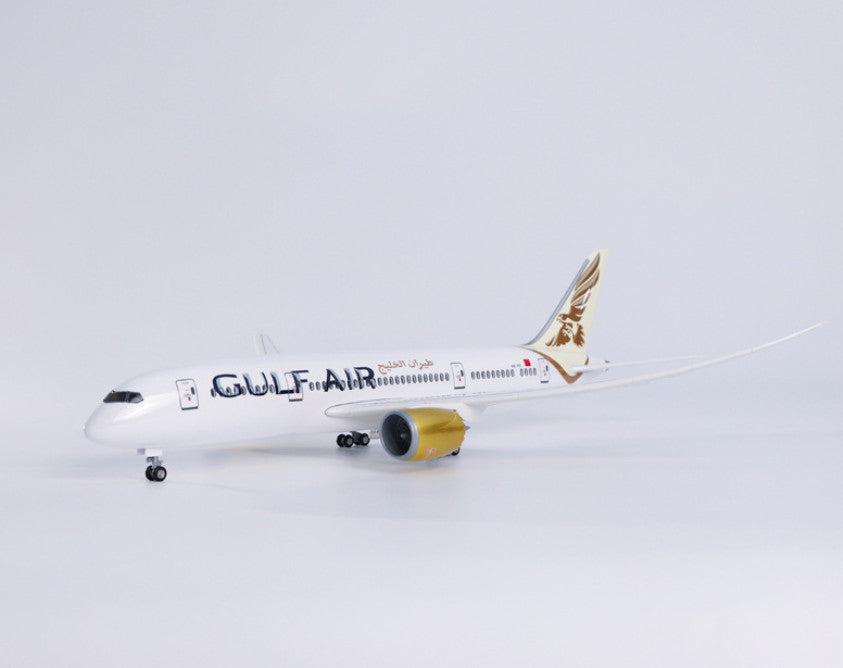 1:130 43CM GULF AIR BOEING 787 Passenger Plane Landing Gear Resin Aircraft Model