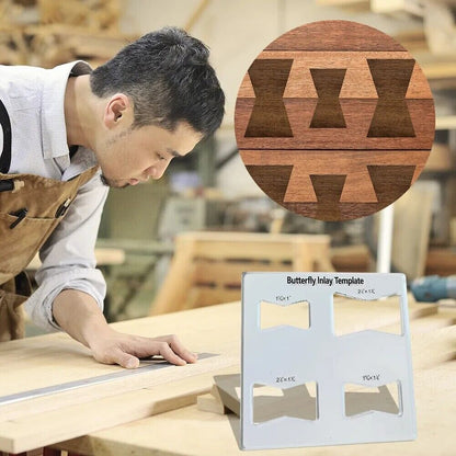 Router Slotting Auxiliary Tools 3Pcs Acrylic Bow Tie Wood Cutting Template 6x6in