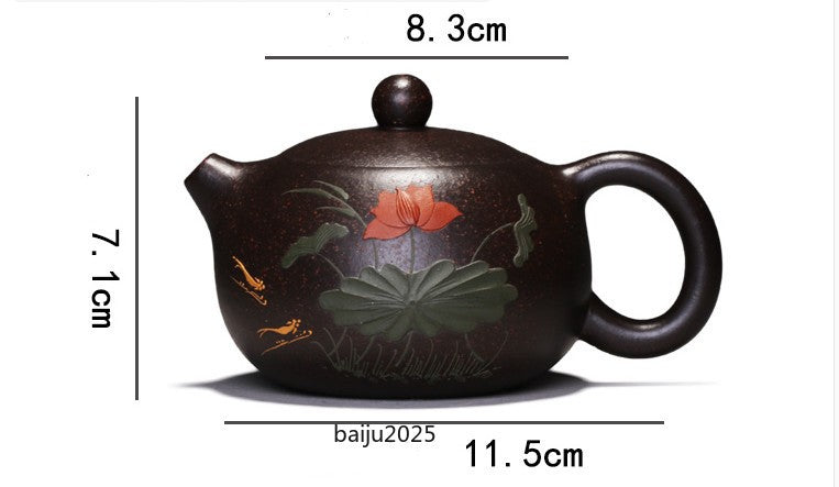 Chinese Yixing Zisha Clay Handmade Exquisite Teapot