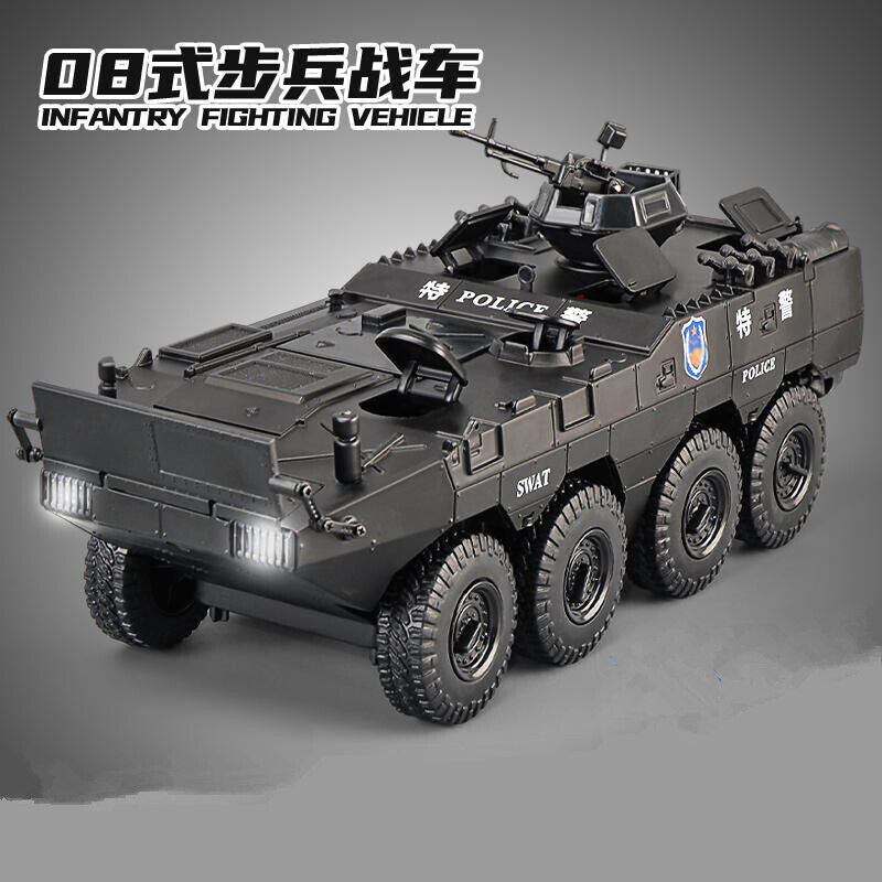 1:32 Militay Armored Car Truck Diecast Model Vehicle Sound Light Kid Toy Gift