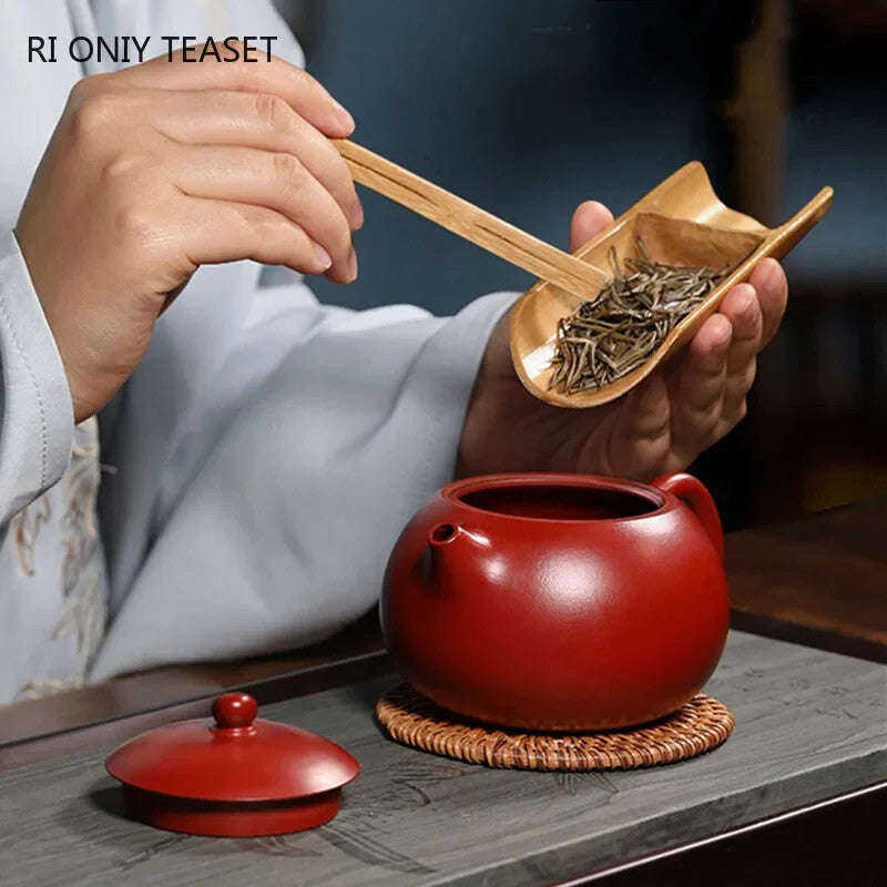 Yixing Purple Clay Teapot Famous Handmade Ball Hole Filter Xishi Tea Pot