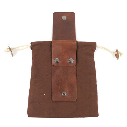Portable Foldable Metal Detecting Finds Pouch Canvas Drawsting Waist Bag Outdoor