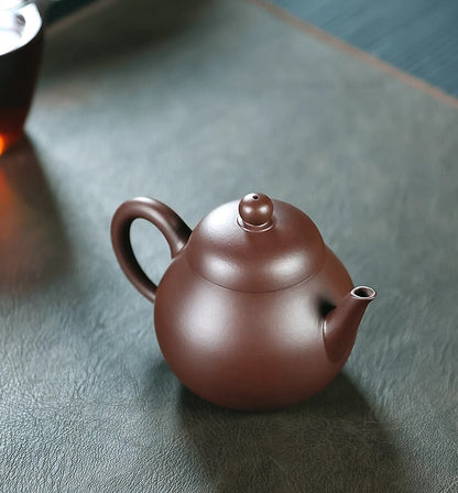 220cc chinese Yixing Handmade Zisha teapot Purple clay Pear Hu Gongfu Tea Pot