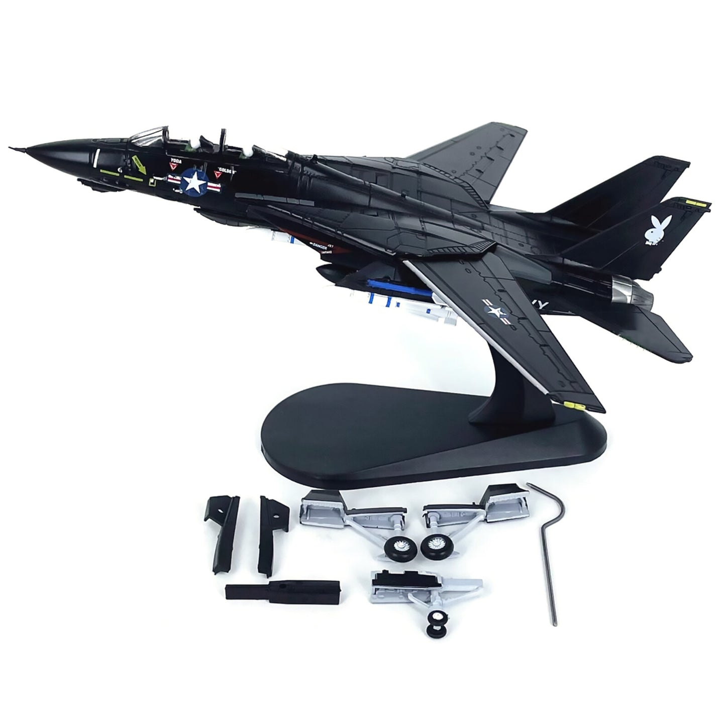 1:100 F-14 Tomcat US Fighter VX-4 Plane Model Alloy Aircraft Military Ornaments