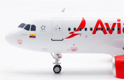 Inflight AVIANCA for AIRBUS A319 N751AV 1/200 Aircraft Pre-built Model