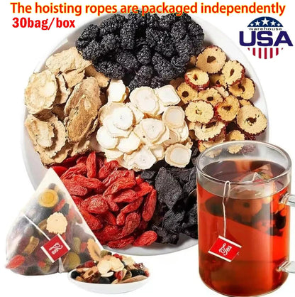 Natural Tea Formula Ginseng Five Treasure Tea, Kidney Tea Chinese Herbal Tea