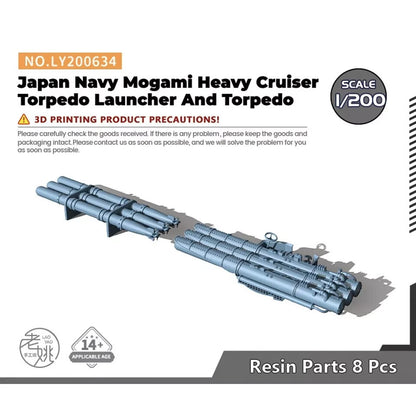 LY200634 1/200 Japan Navy Mogami Heavy Cruiser Torpedo Launcher And Torpedo
