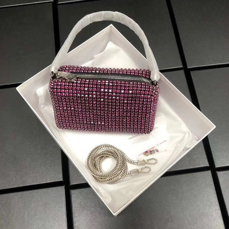 Hobo Bag Women Handbag Shoudler Handbag Hobos Rhinestone Handbag Lady Shiny