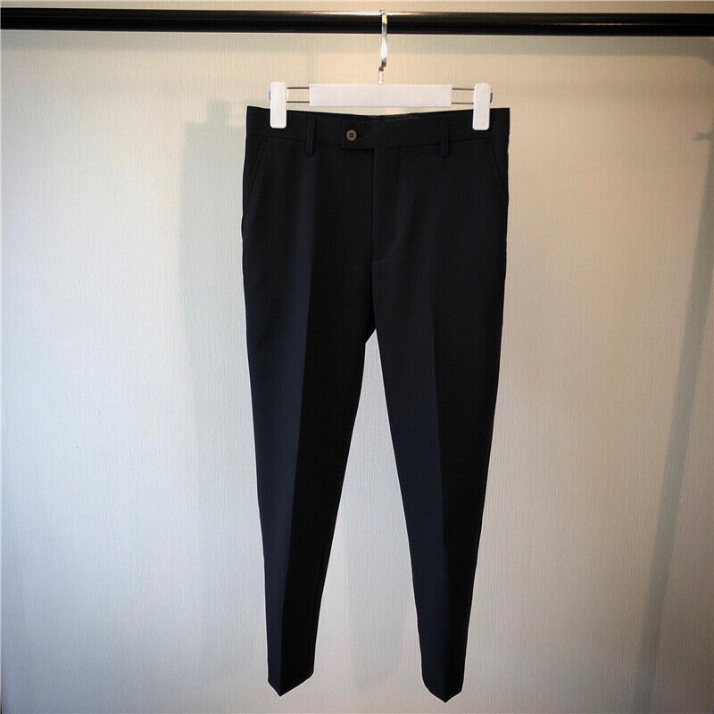 Business Pants Mens Dress Suit Ankle Length Man Office Trousers Men Clothes