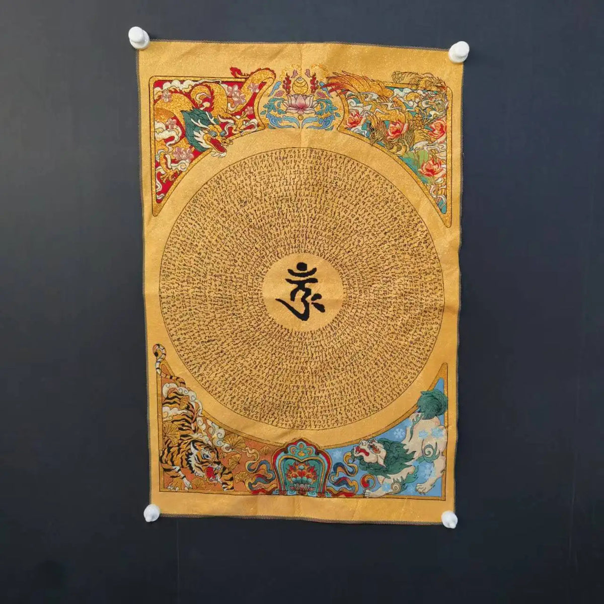 Tibetan Buddhism Leng Yan Curse Ten sided Buddha Mother Dharani Mantra Thangka