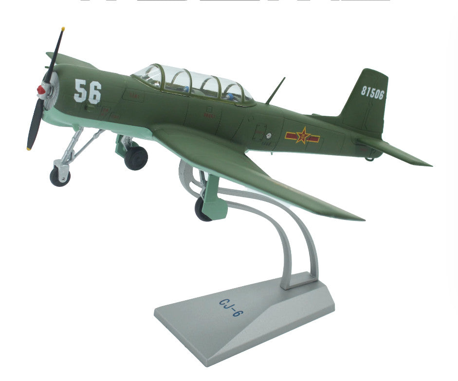 1:32 CHINA CJ-6 Training Plane Fighter Trainer Diecast Military Aircraft Model