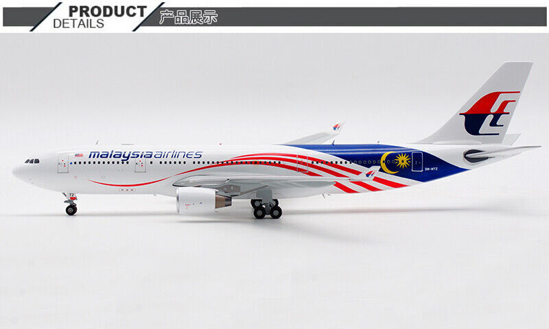 1:200 30CM JC Wings Malaysia Airlines AIRBUS A330-200 Airplane Diecast Model