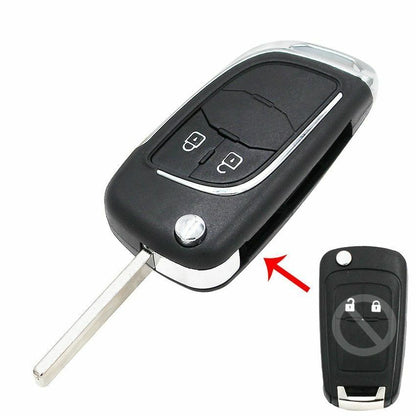 Flip Remote Key Shell Case Fob for Opel 2/3/4/5 Button Astra J Mokka Insignia 1x