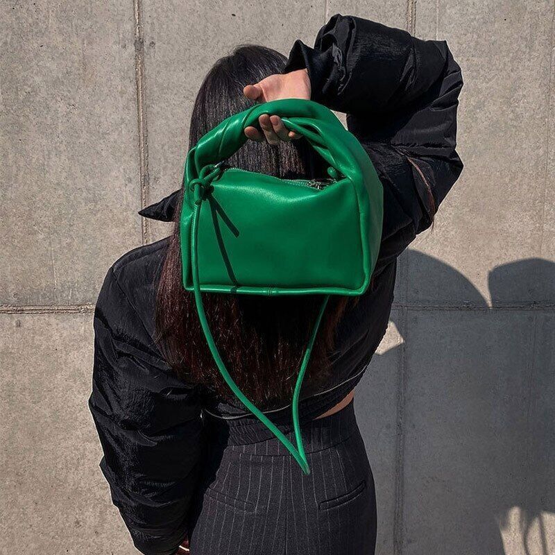 Green Shoulder Crossbody Bag Women Handbags PU Leather Ladies Bag Femme