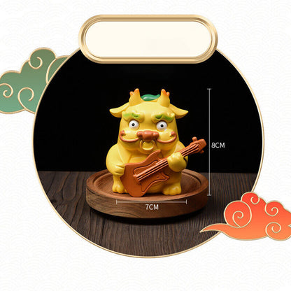 2024 Chinese Zodiac Dragon Resin Statue Year Gift Home Car Mascot Decor Ornament