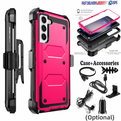 For Samsung Galaxy S22 S23 Ultra 5G Holster Case Belt Clip Stand Cover Accessory