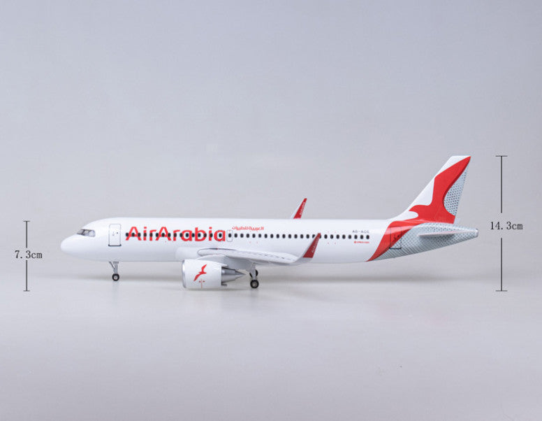 47CM 1:80 Air Arabia AIRBUS A320neo Airplane Landing Gears Resin Aircraft Model
