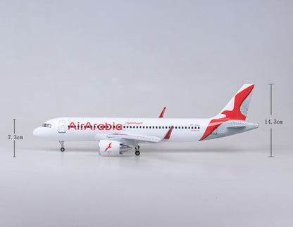 47CM 1:80 Air Arabia AIRBUS A320neo Airplane Landing Gears Resin Aircraft Model