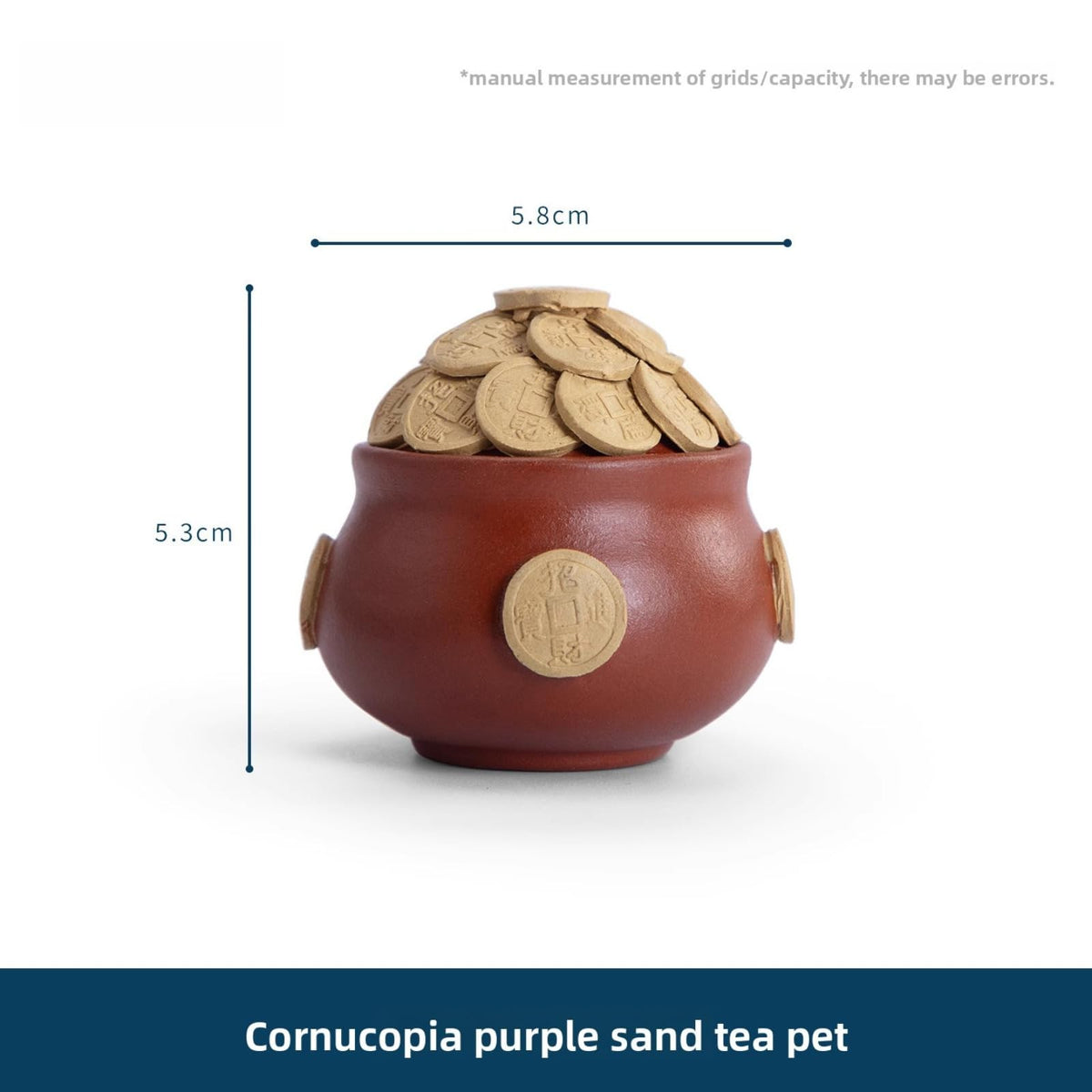 Purple Sands Treasure Bowl Tea Pet 5.8cm 2.3in Kung Fu Tea Tray Accessories