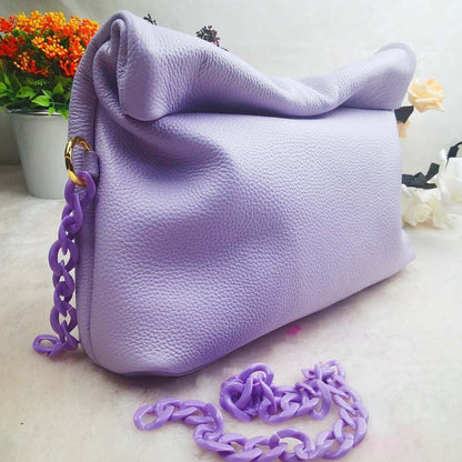 Cowhide Mobile Phone Purse Handbag High Portable Genuine Leather Handbag 32*28CM