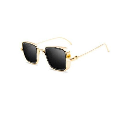 Vintage Steampunk Sunglasses Men Retro Metal Square Eyewear Trendy Women Shades