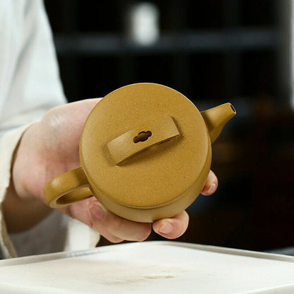 Marked Yixing Zisha Duan Clay Tea Pot Handmade Bird Embossed Chinese Teapot