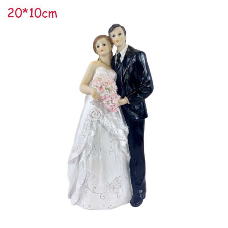 Wedding Cake Topper Resin Bride Groom Figurines Miniatures DIY Crafts Decoration