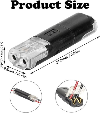 2 Pin Waterproof Electrical Connector Car Automotive Wire Plug Terminal LOT