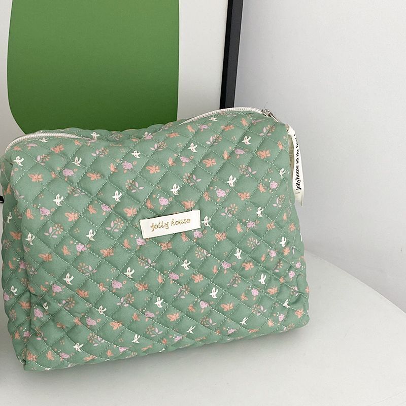 Cosmetic Storage Bag Makeup Toiletry Beauty Cases Cotton Floral Cosmetic Pouch