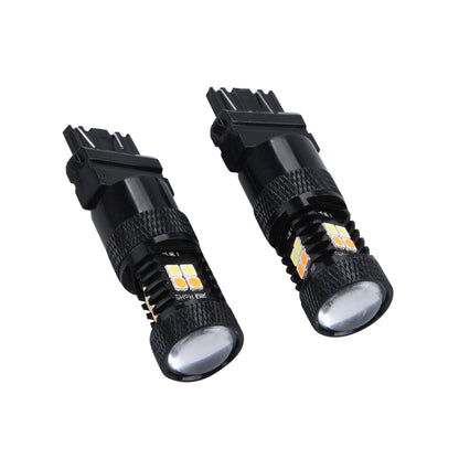 2Pcs LED Bulbs Turn Signal Lights Parts Anti Hyper Flash White Amber Dual Color