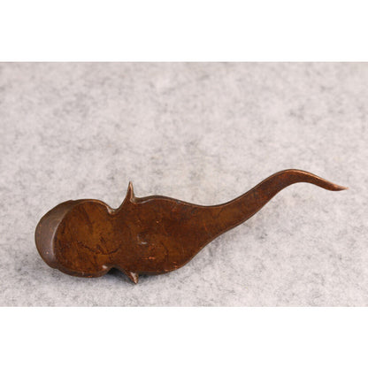 Chinese Bronze Fish Catfish Statue Figure Collection Tea Pet Table Decor