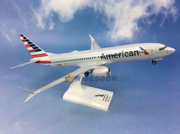 31CM 1:130 Risesoon American Boeing 737 Max 8 Passenger Plane ABS Plastic Model