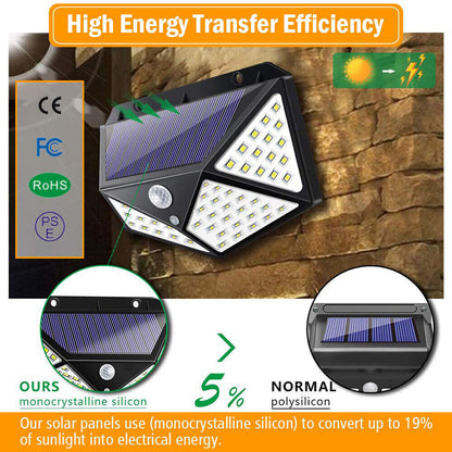 Lampara Super Brillante Luces LED Solar Para Exterior Jardin Sensor Movimiento