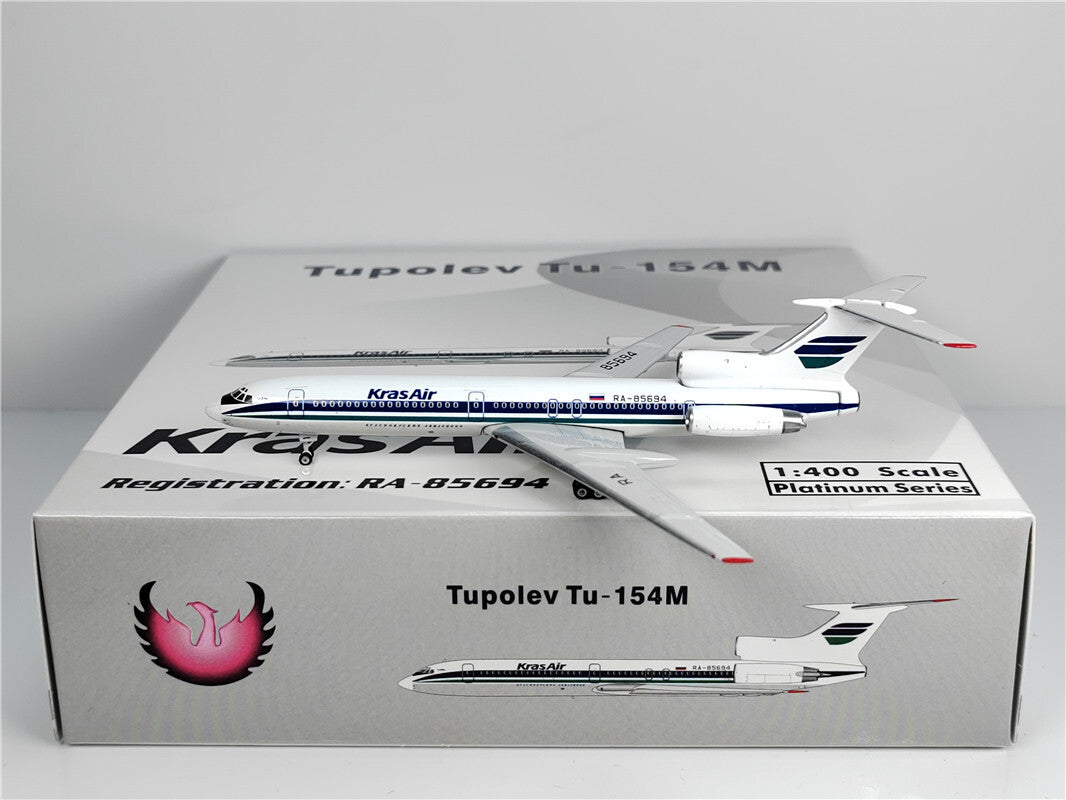 1:400 Phoenix Kras Air Tupolev Tu-154M Airplane Diecast Aircraft Plane Model