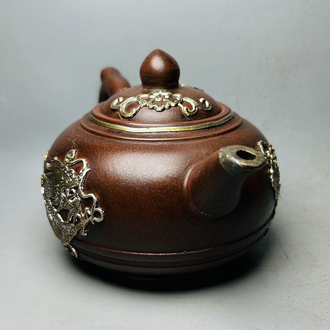 Vintage Chinese Yixing Purple Clay Teapot Zisha Ceremony Dragon Tea Set Collect