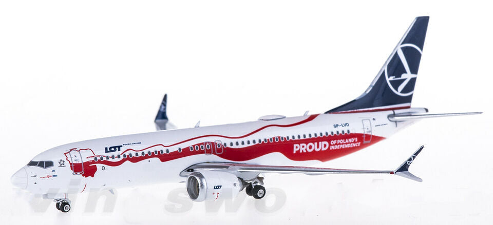 1:400 Phoenix LOT BOEING 737 MAX 8 Passenger Airplane Diecast Aircraft Model