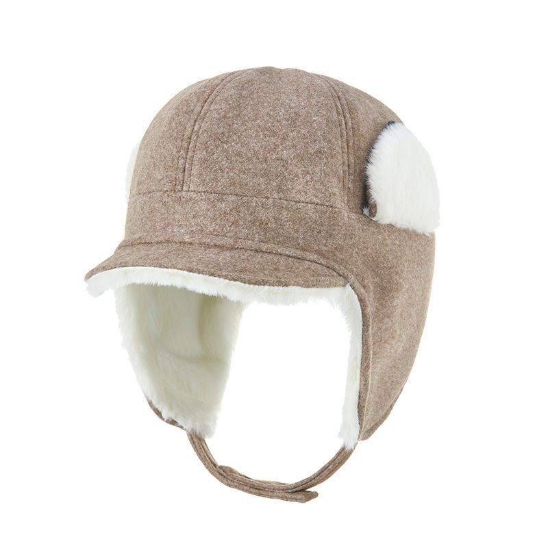 Women Winter Hats Faux Leather Wind-Proof Thick Warm Fleece Lining Baseball Caps