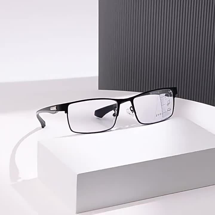 Intelligent zoom color changing dual-use anti blue light reading glasses