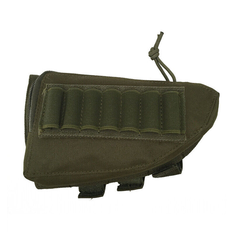 Tactical Hunting Rifle Buttstock Bag Magazine Pouch Rest Shell Mag Ammo Pouch