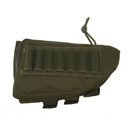 Tactical Hunting Rifle Buttstock Bag Magazine Pouch Rest Shell Mag Ammo Pouch