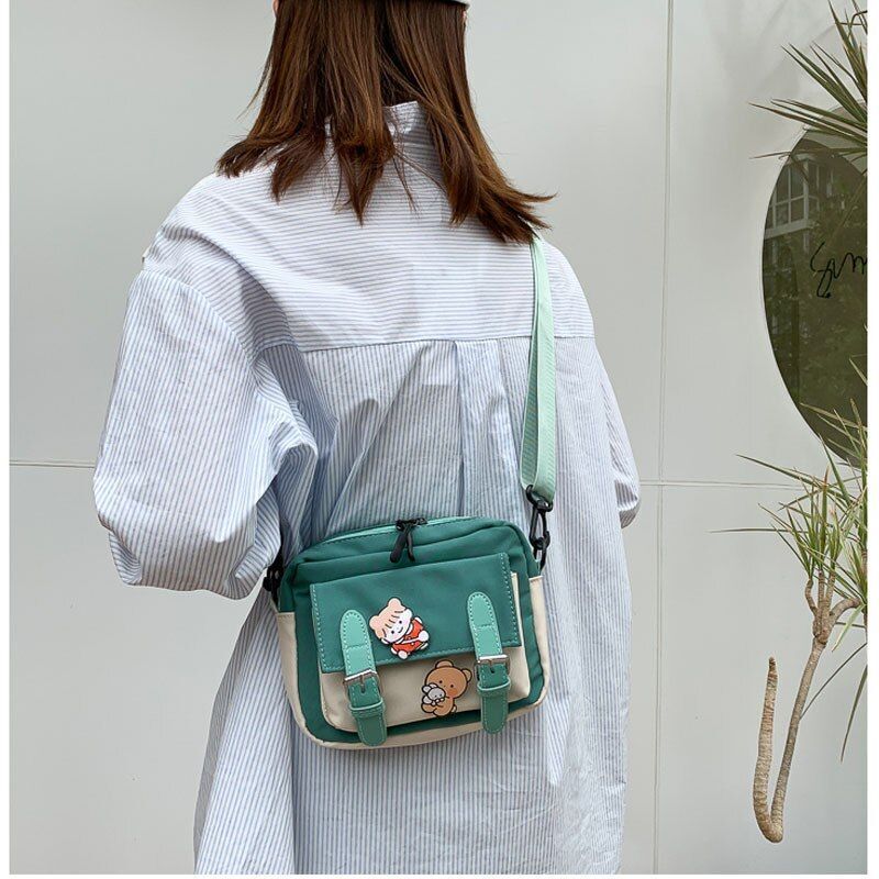 Winter Canvas Bag Fashion Belts Decorative Cloth Bags One-shoulder Diagonal Bag