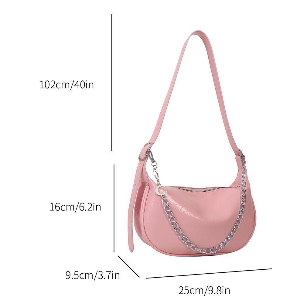 Chain Shoulder Bags Handbags Crossbody Synthetic Leather Underarm Shopper Purses