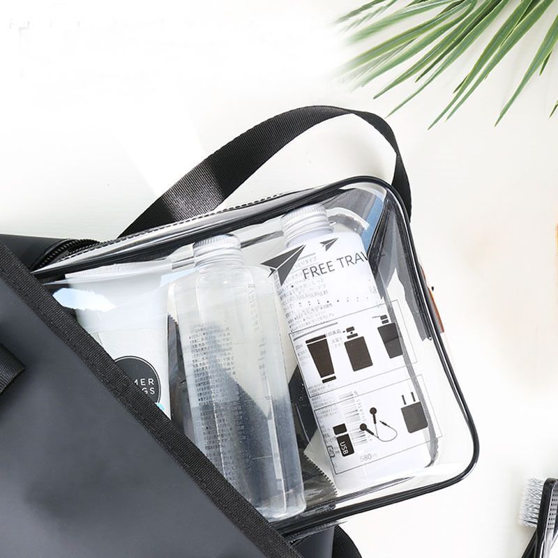 Waterproof Transparent PVC Cosmetic Bags Make Up Case Traveling Zipper Organizer