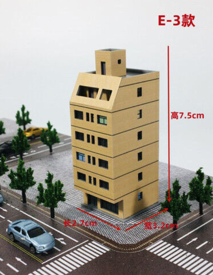 1:300 Building Model Street High-rise Building Railway House Scene Model