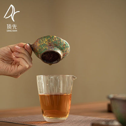 Vintage Old Rock Clay Lotus Seed Pod Gongfu Tea Strainer