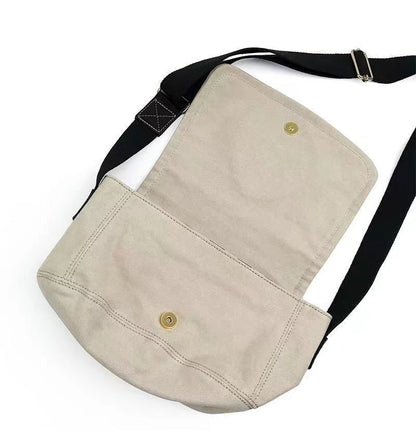 Canvas Preppy Style Messager Handbags Single Shoulder Crossbody Bag 30*20*15 CM